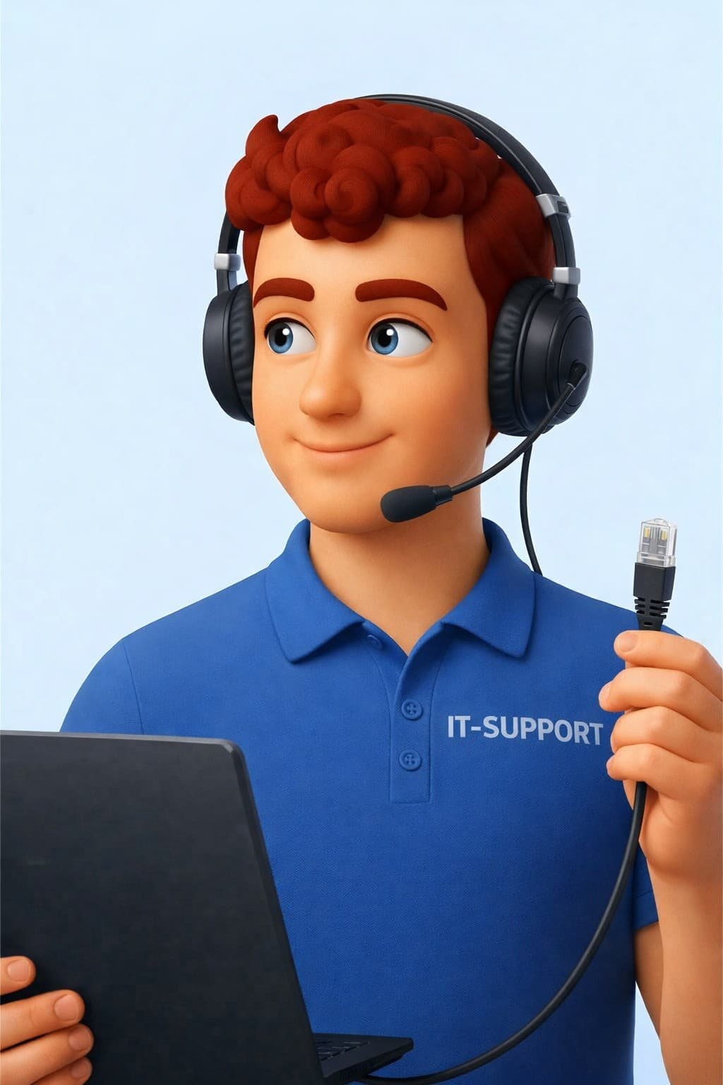 Illustration af IT-support og drift